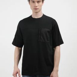 Calvin Klein Black Cotton Regular Fit T-Shirt-image-22