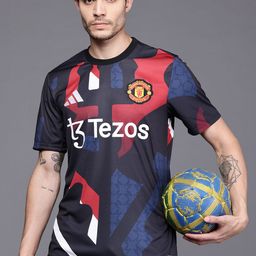 ADIDAS Abstract Print Aeroready Manchester United 24/25 Pre-Match Slim Football Jersey-image-88