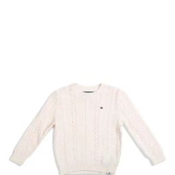 Tommy Hilfiger Kids Beige Self Design Sweater-image-38