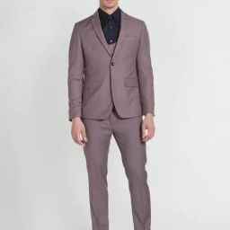 Arrow Mauve Regular Fit Three Piece Suit-image-61