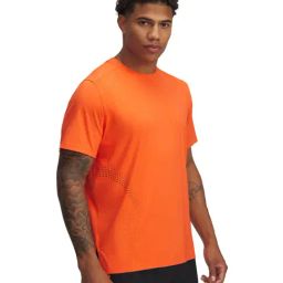 Under Armour Orange Launch Elite Graphic Slim Fit T-Shirt-image-70