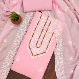 SHADOW & SAINING Embroidered Pure Cotton Unstitched Dress Material-picture-7