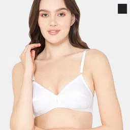NAIDU HALL Pack Of 2 Medium Coverage Super Support Cotton Everyday Bras-image-44
