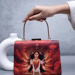 ARTKLIM Goddess Durga Printed Box Clutch-33