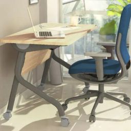 Godrej Interio Fold Prelaminated Twin ?Siam Teak Study Table-image-4