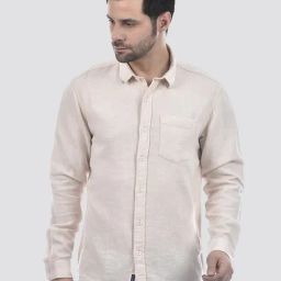 Numero Uno Cream Cotton Regular Fit Shirt-image-90