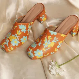 Street Style Store Printed Ethnic Block Mules image 5