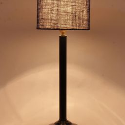 Devansh Blue & Black Solid Traditional Buffet Table Lamp with Shade-40