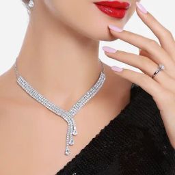 Zaveri Pearls Designer Brass Party Lariat Contemporary Necklace Earring & Ring Set-ZPFK16747-image-47