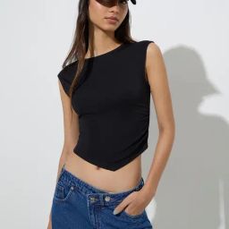 Nuon by Westside Black Solid Top-picture-20