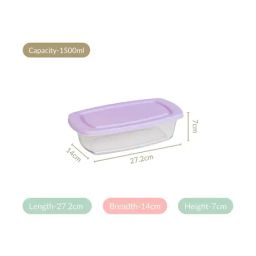 Nestasia Borosilicate Containers Airtight Glass Tiffin Box Set of 2 with Lid (1500 ml Each) image 5