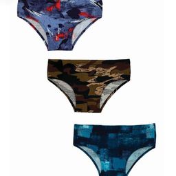 Zoom Minimondo Unisex Kids Pack Of 3 Multicoloured Basic Briefs 7005-(2)-28-110