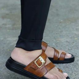 Eego Italy Men's Tan Toe Ring Sandals-picture-10
