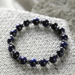 Bold by Priyaasi Blue Beaded Bracelet for Men-picture-33