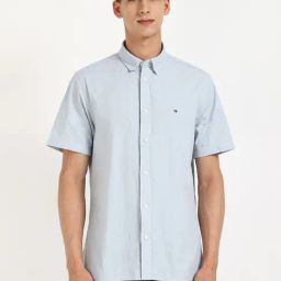 Tommy Hilfiger Kingly Blue Cotton Regular Fit Striped Shirt-image-27