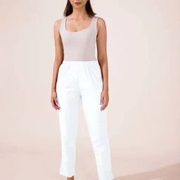 Go Colors! White Cotton Mid Rise Pencil Pants-picture-45