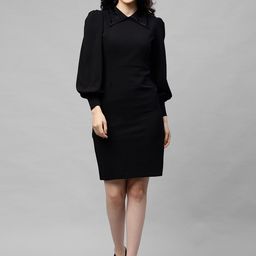 Athena Black Sheath Dress-image-48