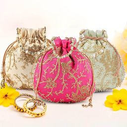 Kuber Industries Pack Of 3 Embroidered Potli Clutch-picture-40