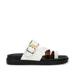 Eego Italy Men's White Toe Ring Sandals-picture-34