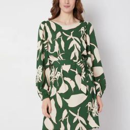 Vero Moda Green Printed Shift Dress-image-72