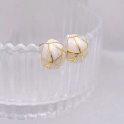 Perfectly Average White enamel dome studs-17