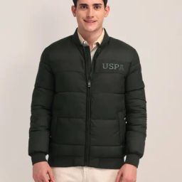 U.S. Polo Assn. Green Regular Fit Quilted Bomber Jacket-image-62