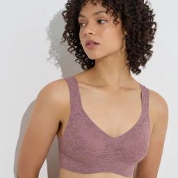 Wunderlove by Westside Mauve Lace Detailed Invisible Padded Bra-16