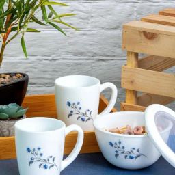 Cello White Opalware Bowl - set of 2pcs Milano Mug & 1-27