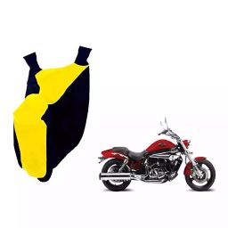 Auto Pearl Waterproof Two Wheeler Cover For Hyosung Aquila Pro 650 (Yellow & Blue)-image-61