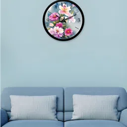 Aura Multicoloured & Multicoloured Printed Contemporary Wall Clock image 3