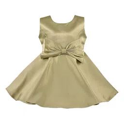 Wish Karo Girls Green Solid Fit and Flare Dress-image-54