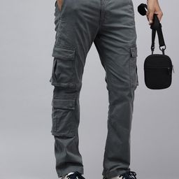 U.S. Polo Assn. Denim Co. Men Slim Fit Cargos Trousers-picture-25