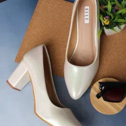 Elle Women's Silver Casual Pumps-image-12