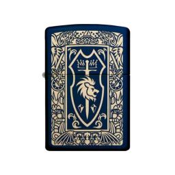 Zippo Navy Brass Heraldic Crest Design Windproof Pocket Lighter-image-4