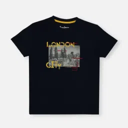 Pepe Jeans Kids Navy Printed T-Shirt-image-48