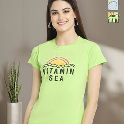 Tromko Women Typography 3 Printed Applique T-shirt-image-98