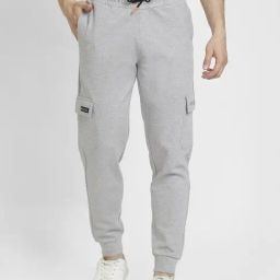 Spykar Ecru Melange  Regular Fit Joggers-8