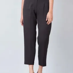 First Resort By Ramola Bachchan Black Slim Fit Pants-image-13