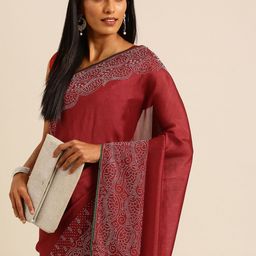 HERE&NOW Beads & Stones Ready to Wear Saree-picture-16