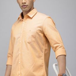 Van Heusen Sport Slim Fit Textured Self Design Pure Cotton Casual Shirt-image-46