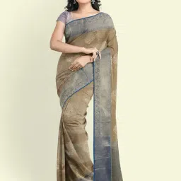 Banarasi Silk Works Brown Woven Saree With Unstitched Blouse-picture-23