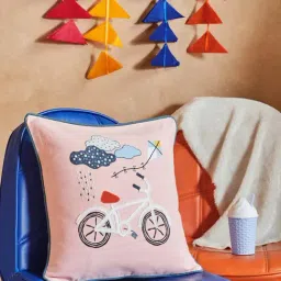 Fabindia Home Bon Voyage Multicolor Cotton Cushion Cover-picture-0