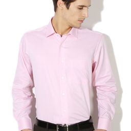 Van Heusen Men Pink Contemporary Regular Fit Solid Formal Shirt-image-53