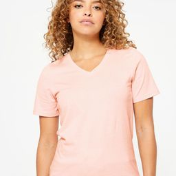 Domyos By Decathlon Women's V-Neck Cotton Fitness T-Shirt-picture-23
