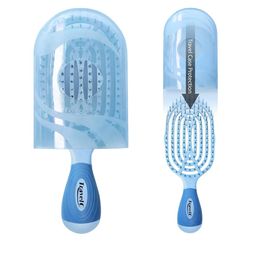 NuWay 4Hair Patented Detangler Paddle Hair Brush - Blue-27