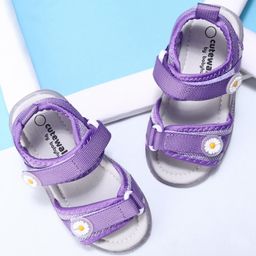 Cute Walk by Babyhug Casual Sandals With Velcro Closure - Purple-picture-28