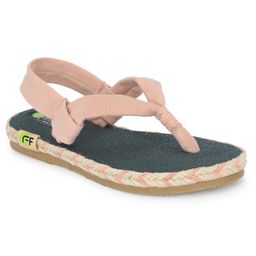 Fresh1947Feet Satin Braided Side Designed Flat Sandal - Peach-image-52
