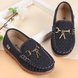 Cute Walk by Babyhug Formal Slip On Shoes - Blue-picture-23