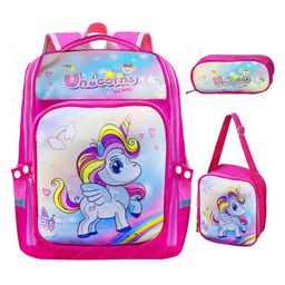 FunBlast Unicorn Themed School Backpack with Lunch Bag - Multicolor-26