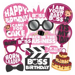 Wobbox Happy Birthday Props, Boss Baby Theme Decoration Items Pink -Pack Of 13-image-59